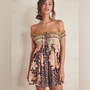 Free People Off-Shoulder Floral Mini Dress
